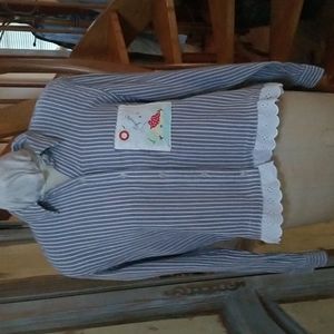 ALTERED Blouse ,long sleeve , altered with vintage materials.